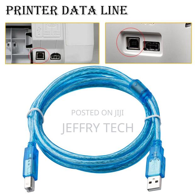 High Speed Transparent Blue 30cm USB 2.0 Printer Cable Type - thumbnail 2