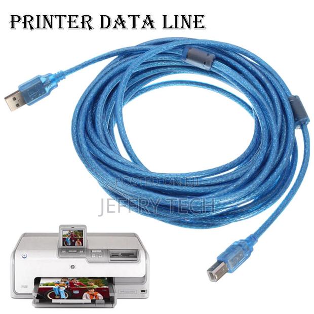 High Speed Transparent Blue 30cm USB 2.0 Printer Cable Type - thumbnail 3