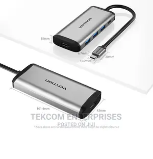 Vention Type C to 3 Ports Usb3.0 Hub + HDMI + Pd Converter