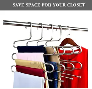 Space Saving S-Shaped Clothes Hanger