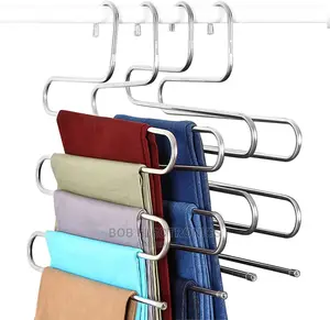 Space Saving S-Shaped Clothes Hanger