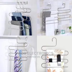 Space Saving S-Shaped Clothes Hanger