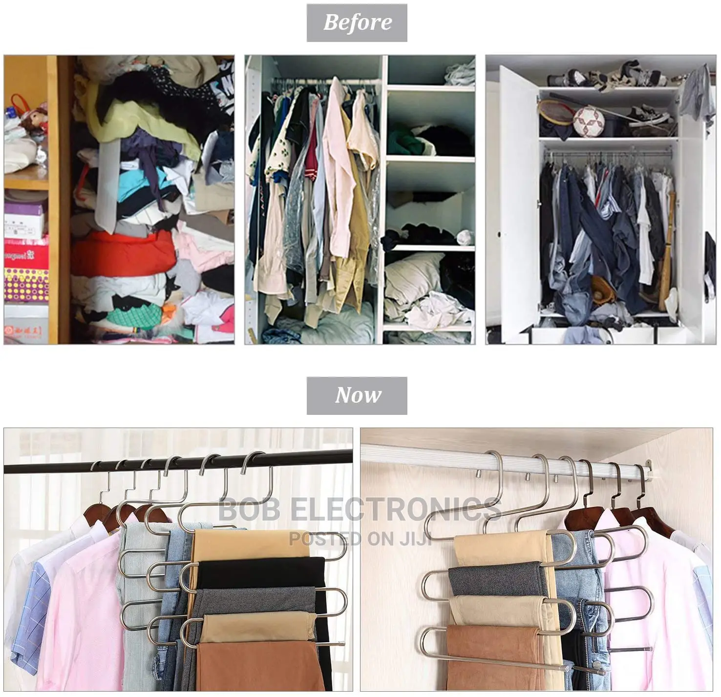 Space Saving S-Shaped Clothes Hanger