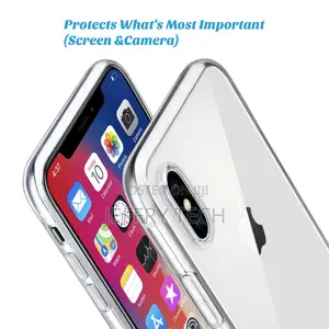 iPhone X Case Slim Clear Soft TPU Cover Support Wireless Cha