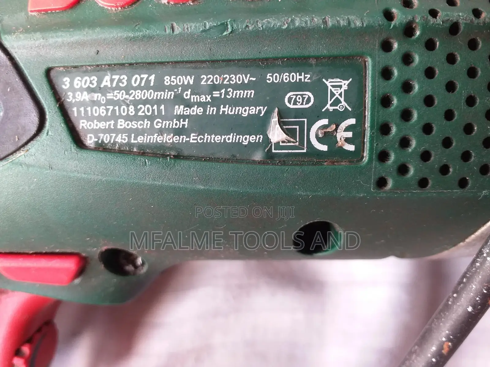 Drill - Bosch Genuine Electric Im Hammer 240v Drill - Ex-uk