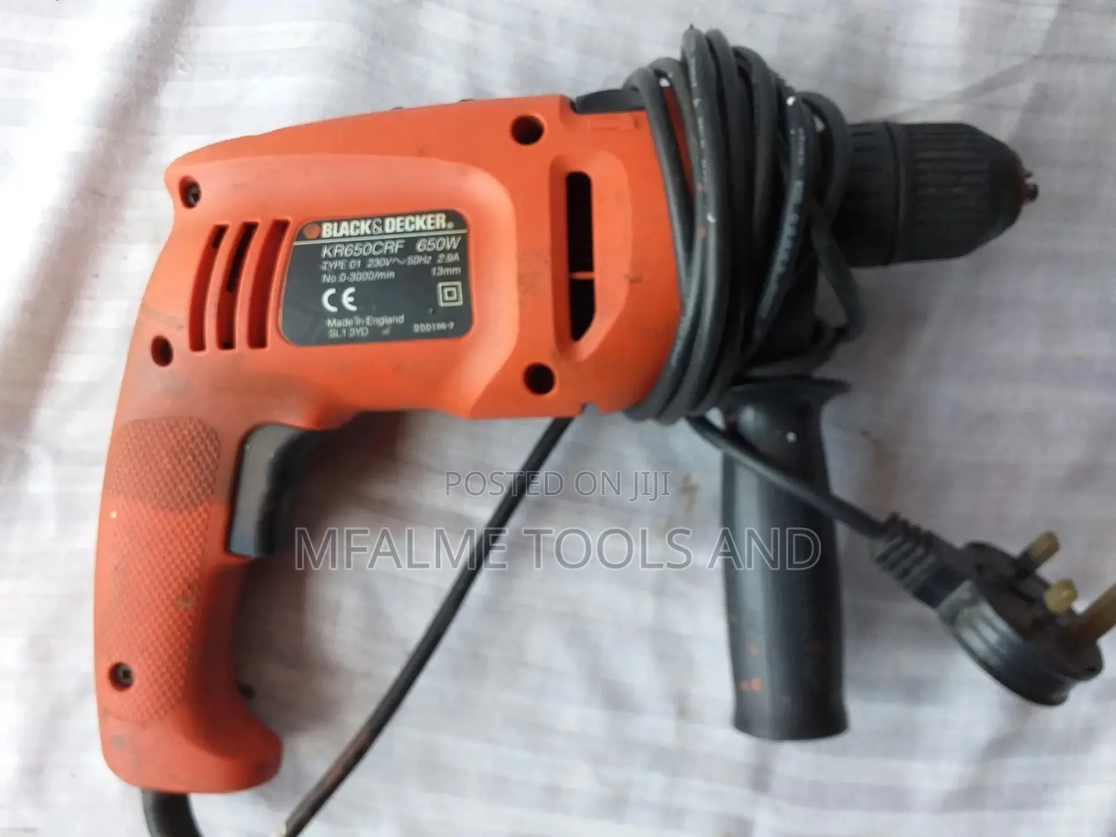 Drill - Black Decker Corded Electric 240v Drill - Ex-Uk