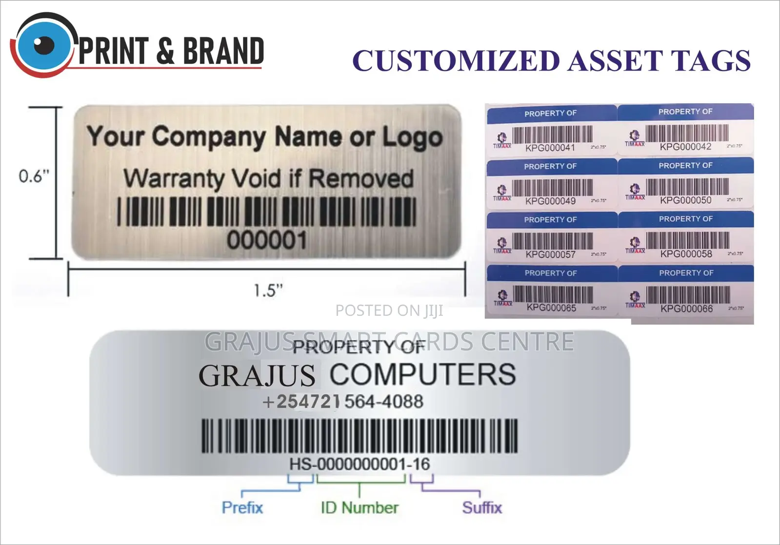 Asset Tags, Customized