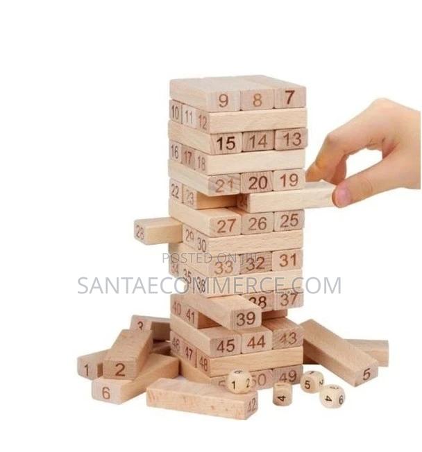 Wooden Jenga Yard Pull and Stack Tower Game - main view