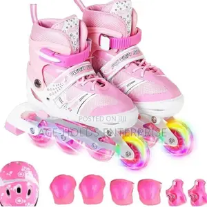 Adults and Kids Skating Shoes +Helmet+Protective Gears.