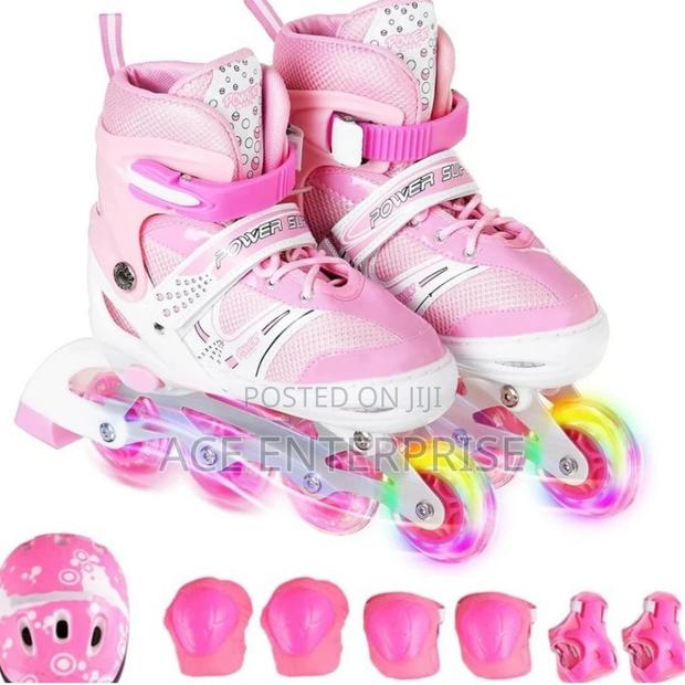 Adults and Kids Skating Shoes +Helmet+Protective Gears.