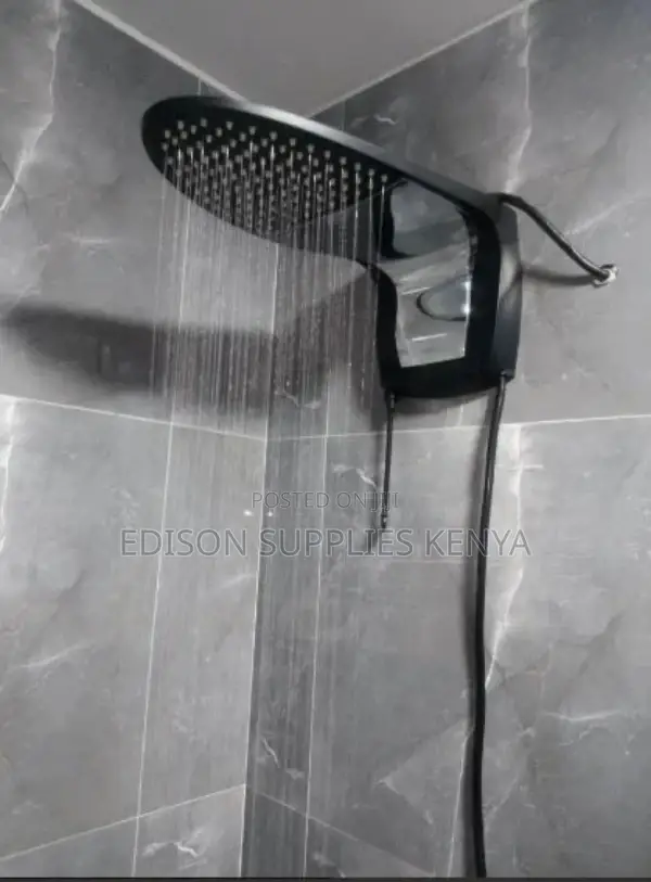Lorenzetti Acqua Wave Ultra Instant Shower Black Chrome Acqua Storm