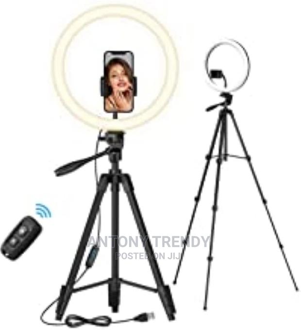 12 Inch Led Ring Light Kit With Mirror,Tripod Stand - main view