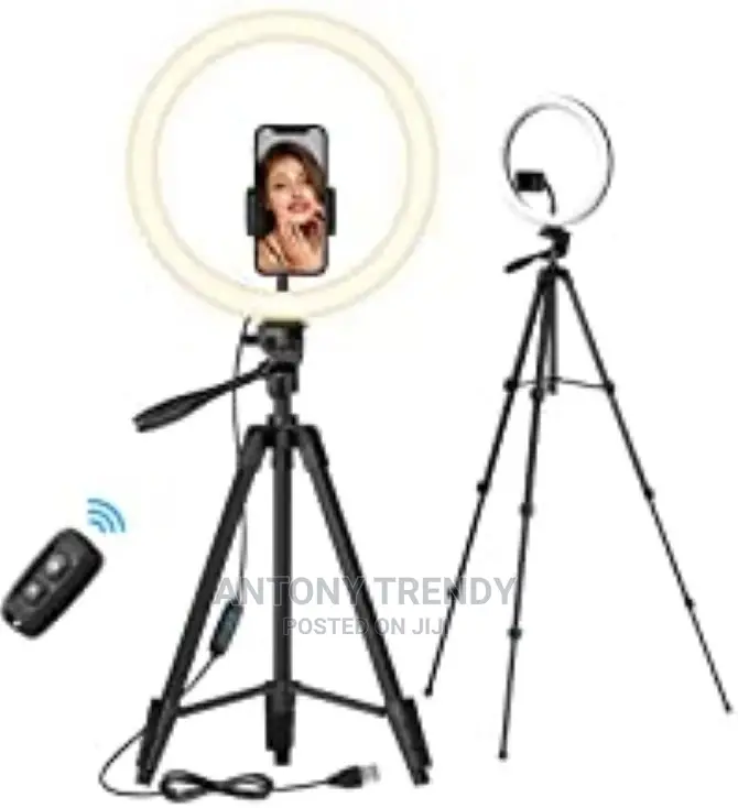 12 Inch Led Ring Light Kit With Mirror,Tripod Stand