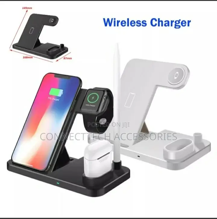 4 in 1 Wireless Fast Charging Dock Stand for iPhone Iwatch