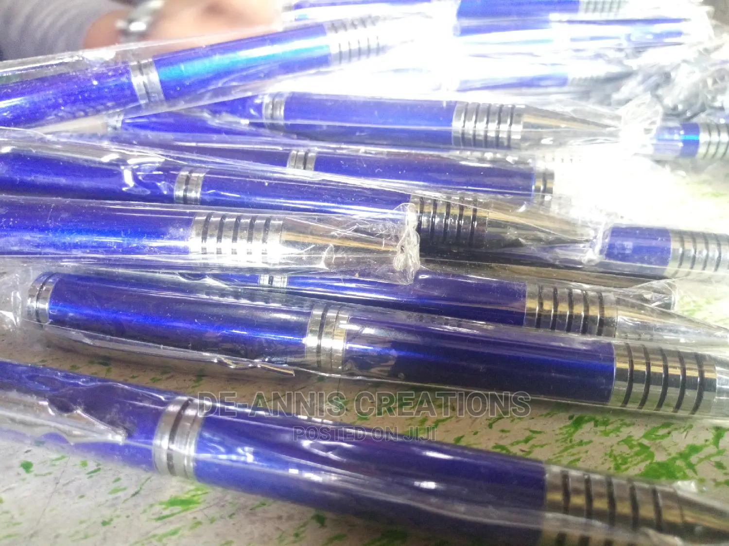Blue Metallic Pens