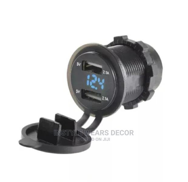 Universal Usb Car Charger With Voltmeter. - thumbnail 2