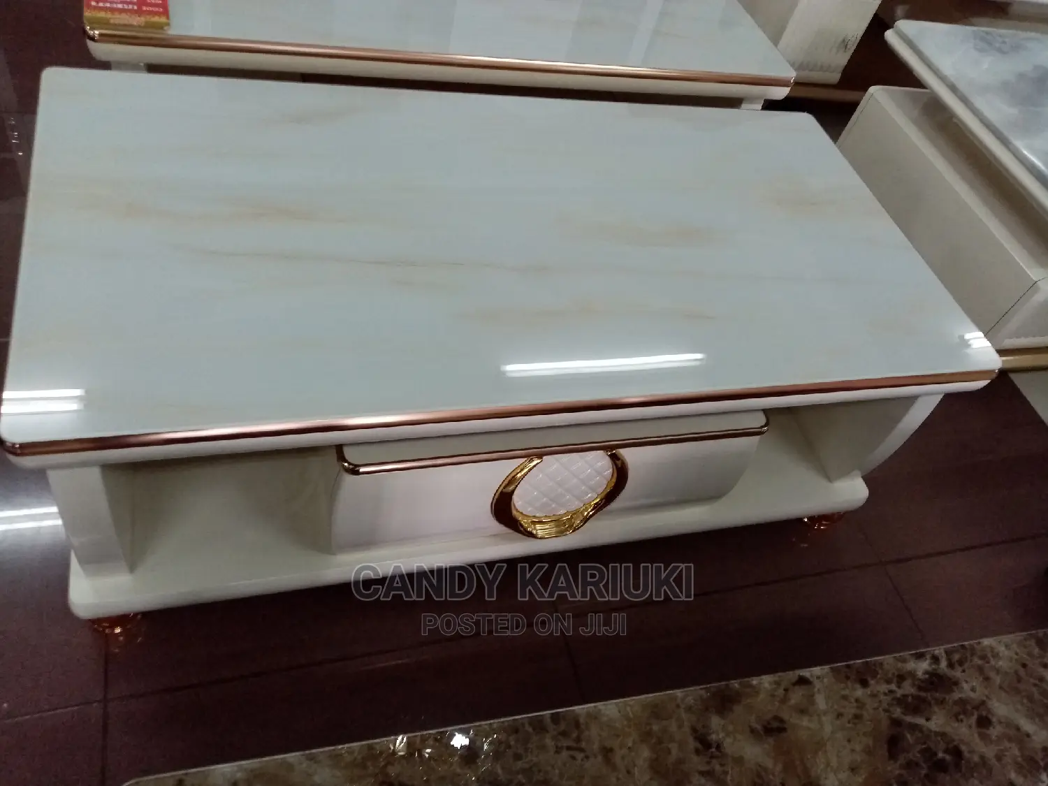 Glass Coffee Table With Spacious Drawers
