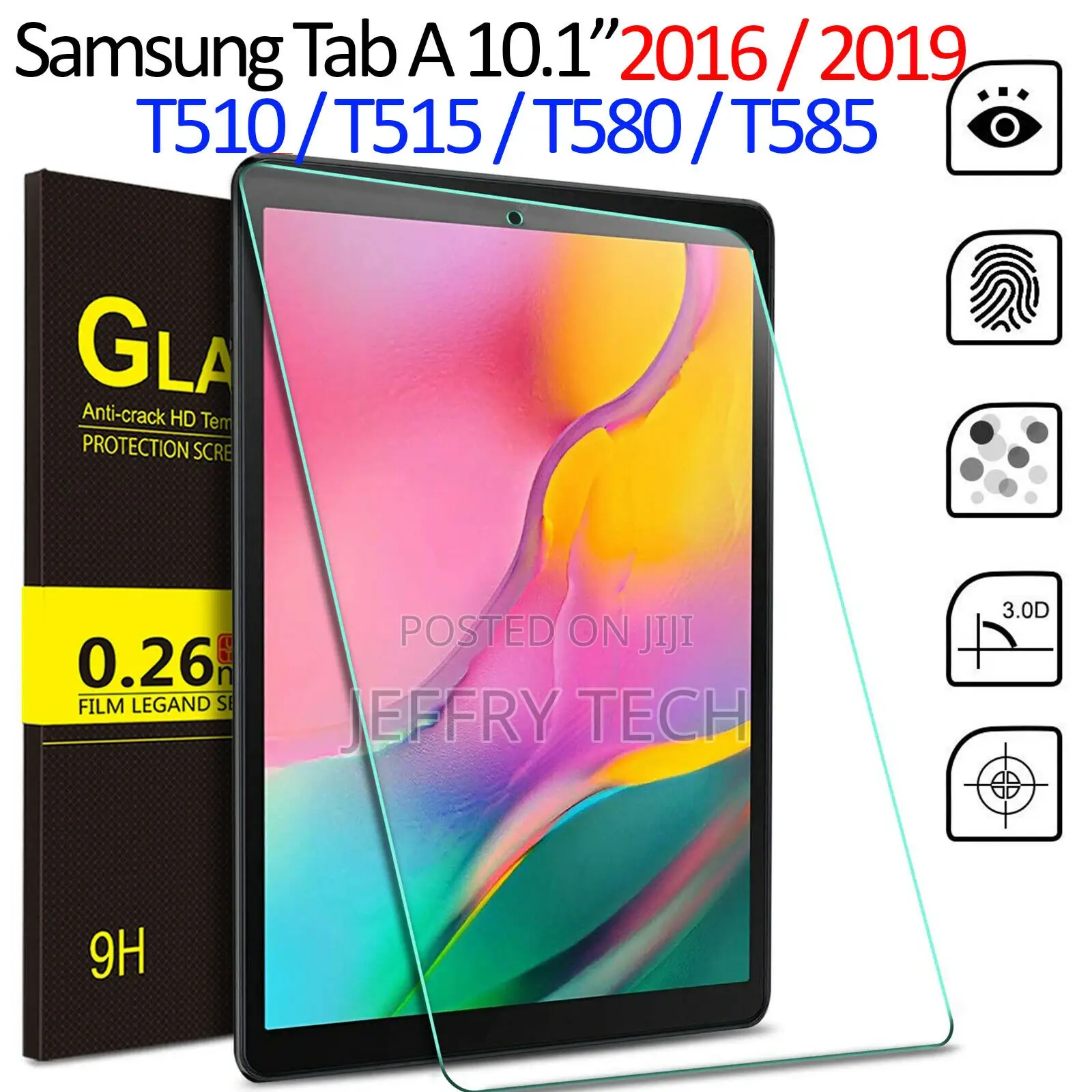 Glass Screen Protector for Samsung Galaxy Tab a 10.1 T510 T5