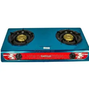Blue Top Sathiya Double Burner Cooker.