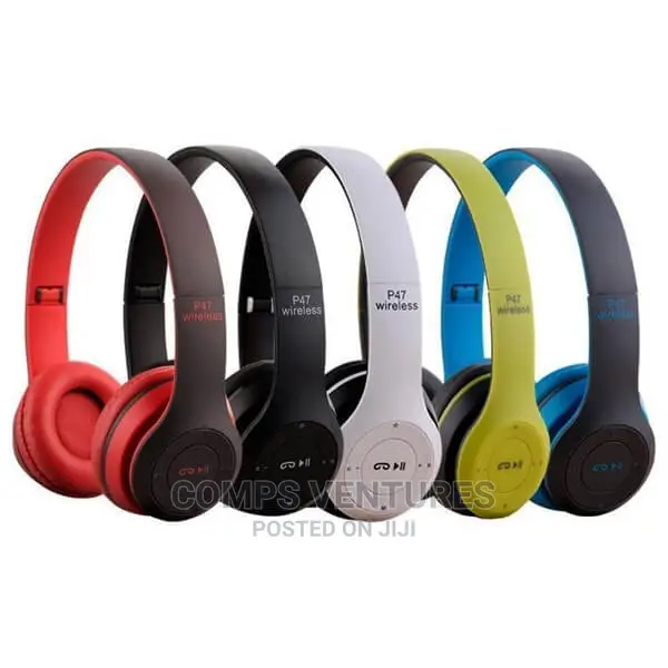 P47 Wireless Headphones,Mem Card Slot,Fm