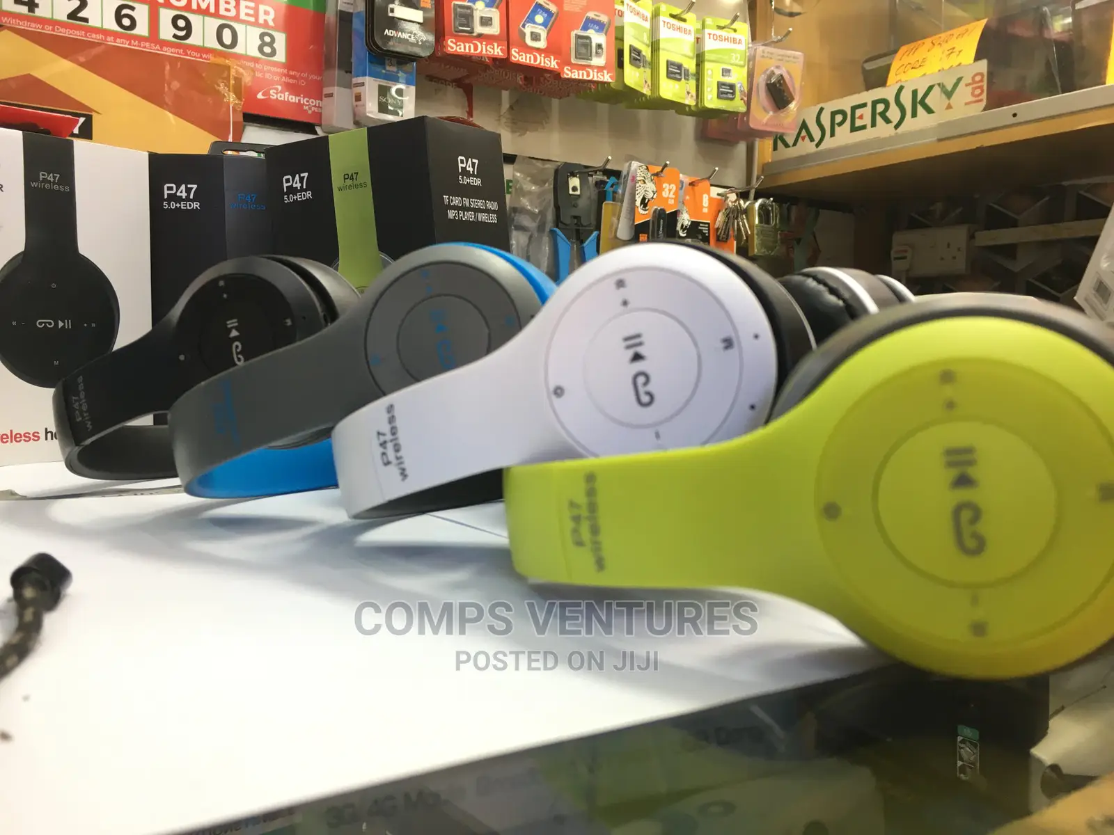 P47 Wireless Headphones,Mem Card Slot,Fm