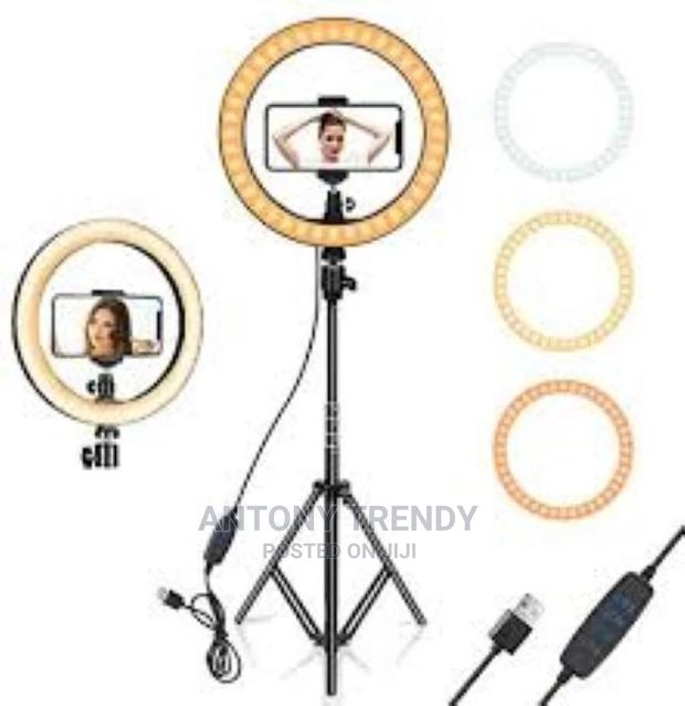 14-Inch LED Ring Light With Stand and 2.4G Wireless Remote,