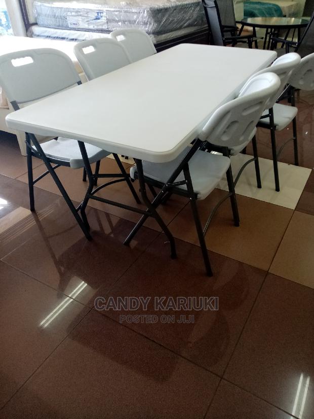 Foldable Table Plus 6 Foldable Chairs