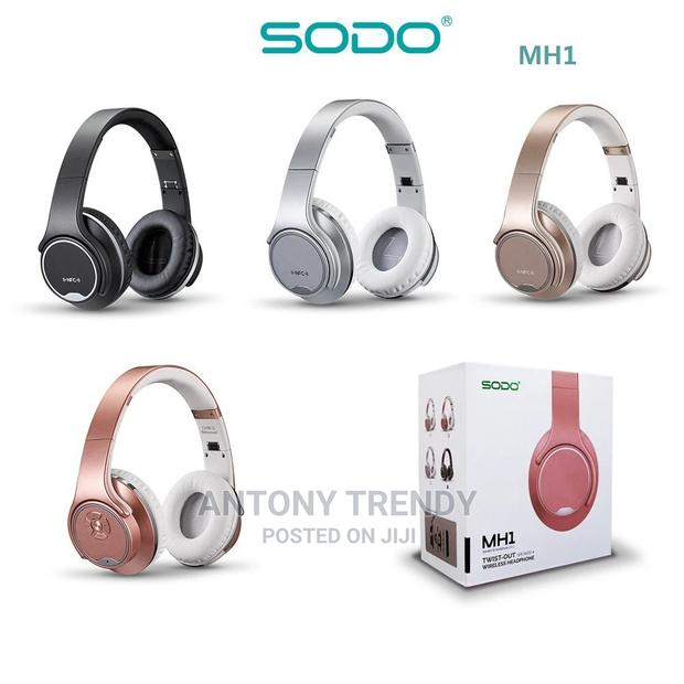 Foldable Wireless Sodo MH1 Headphones With Twist-Out Speaker