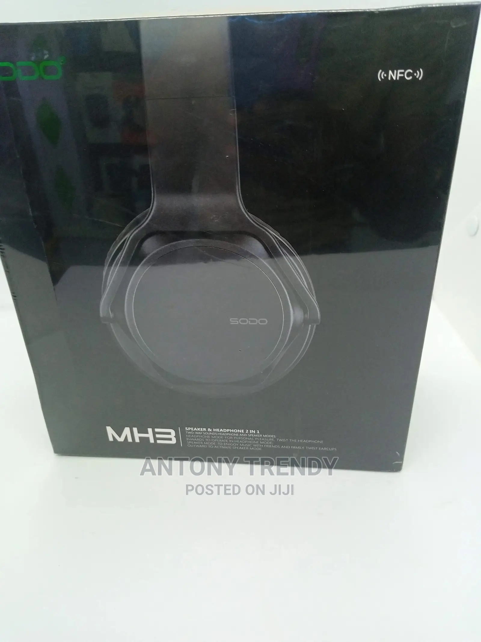 NFC 2in1 Twist-Out Bluetooth Headphone Sodo Mh3