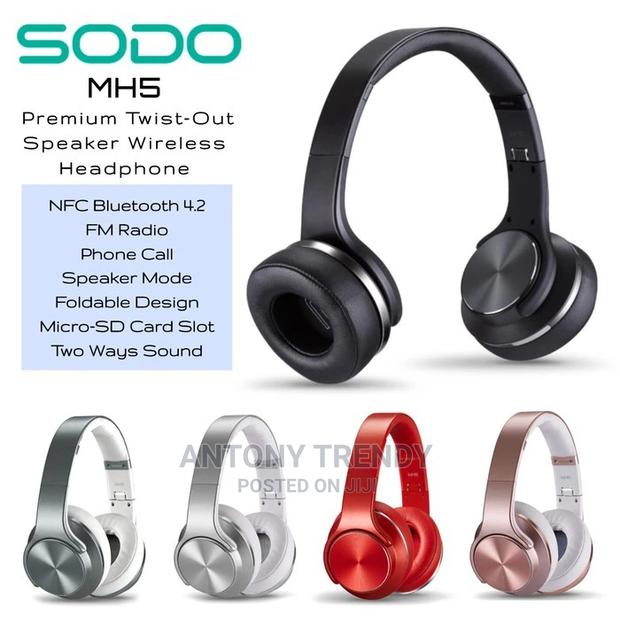 SODO MH5 Bluetooth 4.2 Wireless Headphone, Twist-Out Speaker - main view