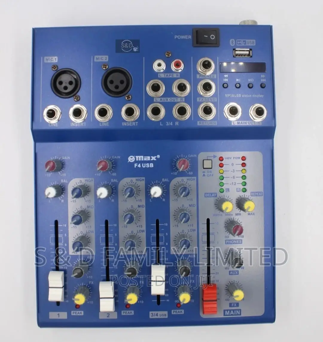 Omax 4 Channels Plain Mixer
