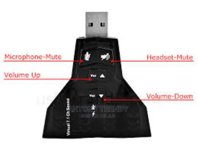 NEW Double Sound Card Virtual 7.1 Channel USB