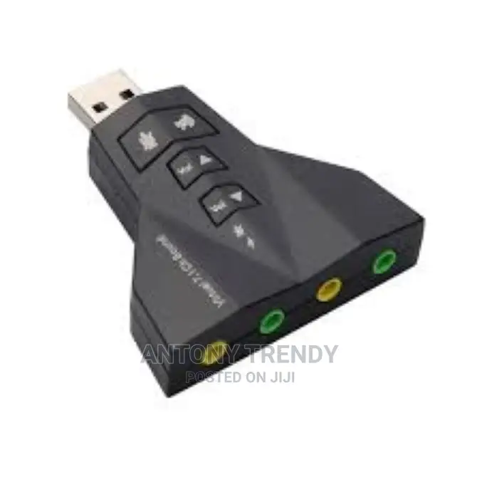 Virtual 7.1 Channel Sound Adapter Double Usb Microphone And