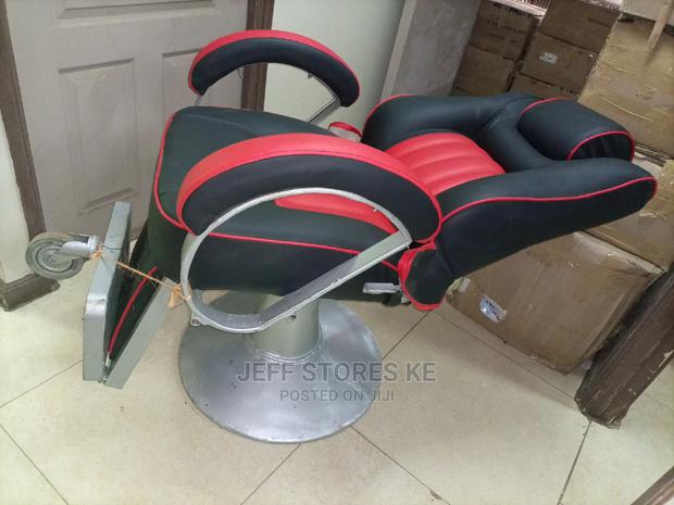 Local Made Red /Black Barber Chair - main view