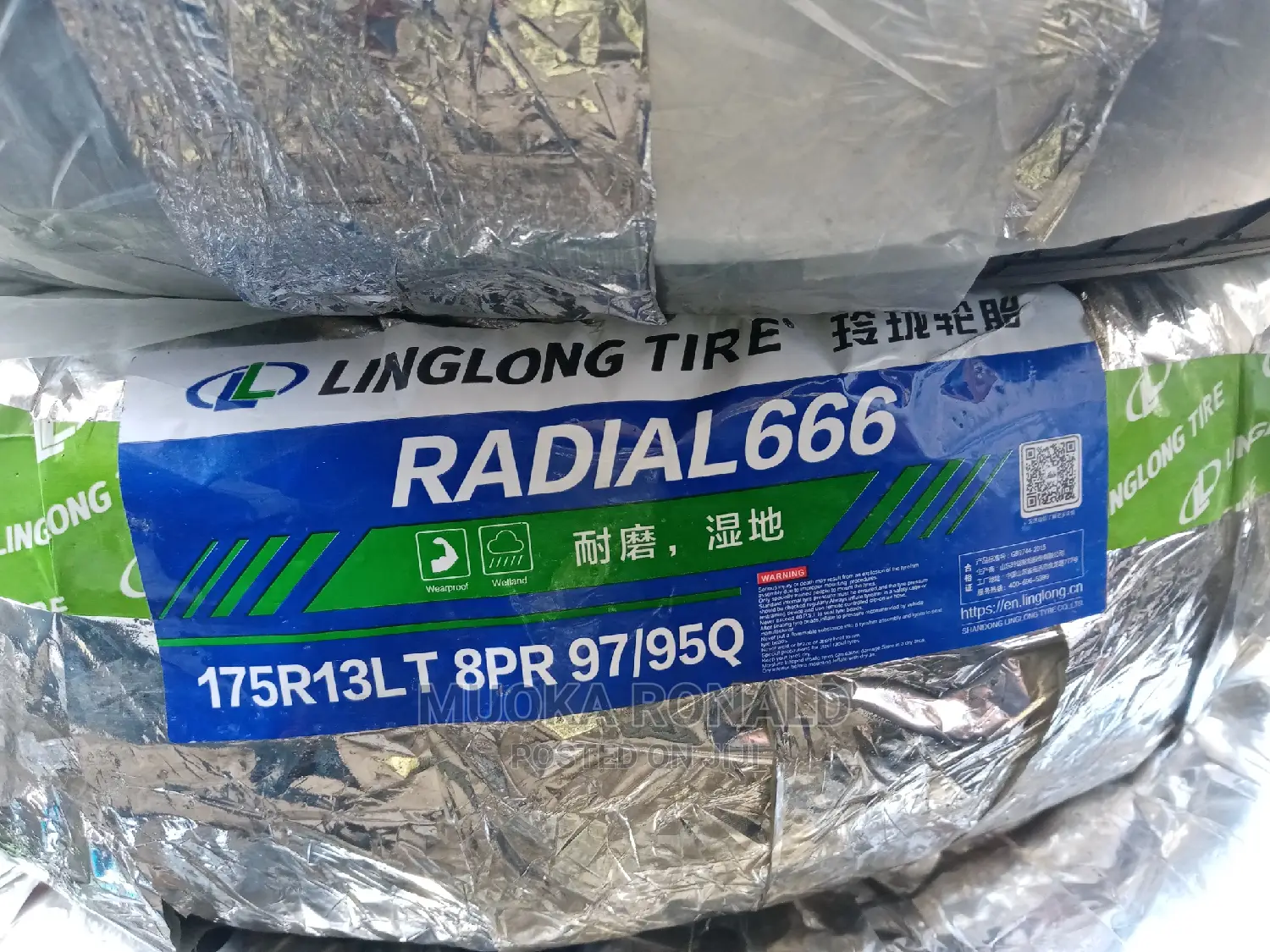 175R13 Lt (8P.R) Linglong Tyre (Radial 666)