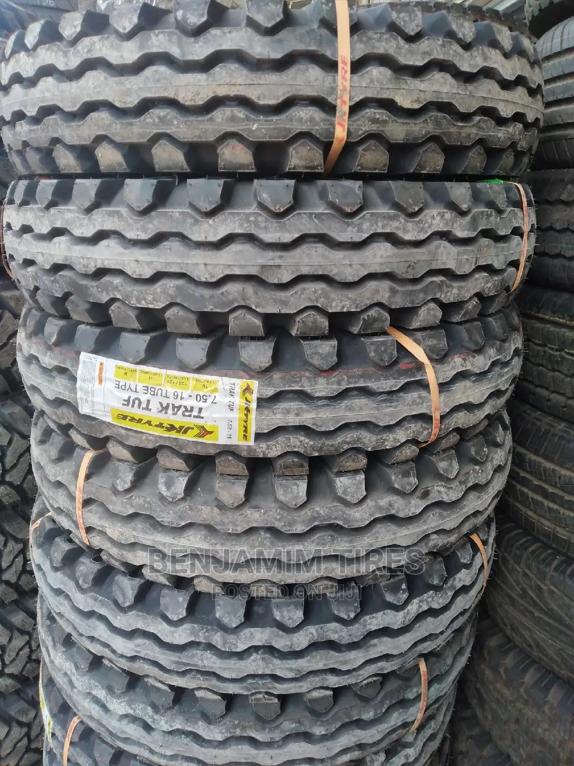 JK Tires Made in India Sizes 7.50R16.