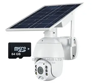 Solar CCTV Camera Solar 4G 3G Ptz CCTV Camera Free 64gb SD