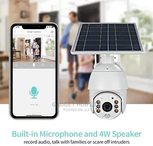 Solar CCTV Camera Solar 4G 3G Ptz CCTV Camera Free 64gb SD