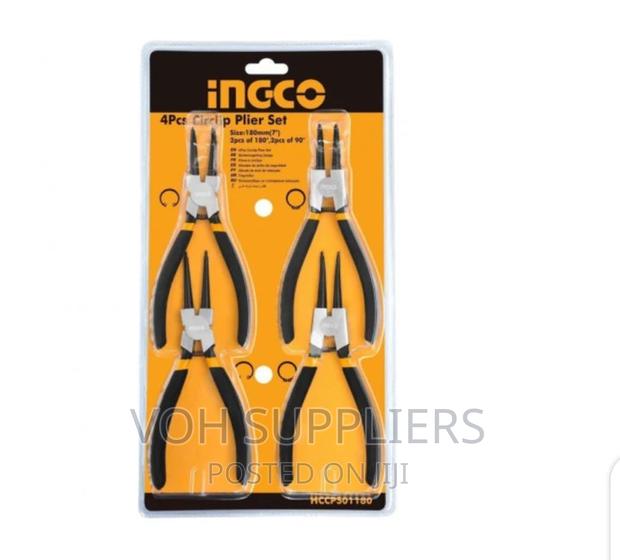 Ingco 4pcs Circlip Plier Set