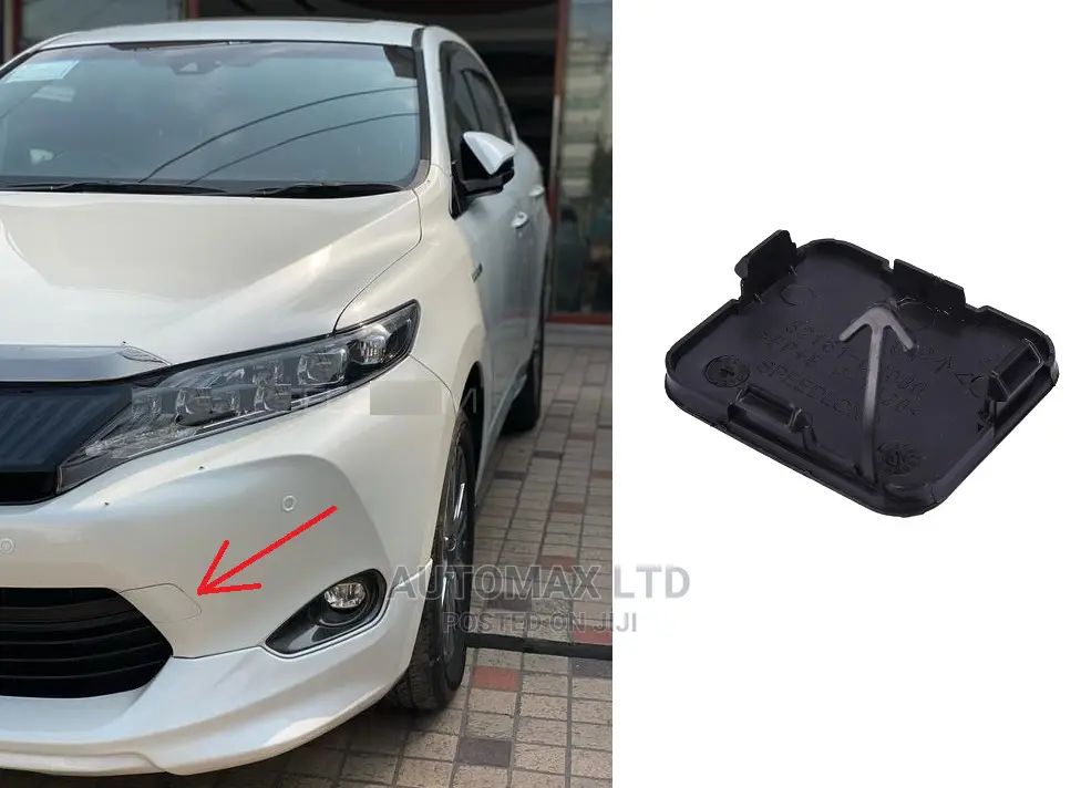 Front Bumper Tow Hook Eye Cover Cap: For Toyota Harrier 2016