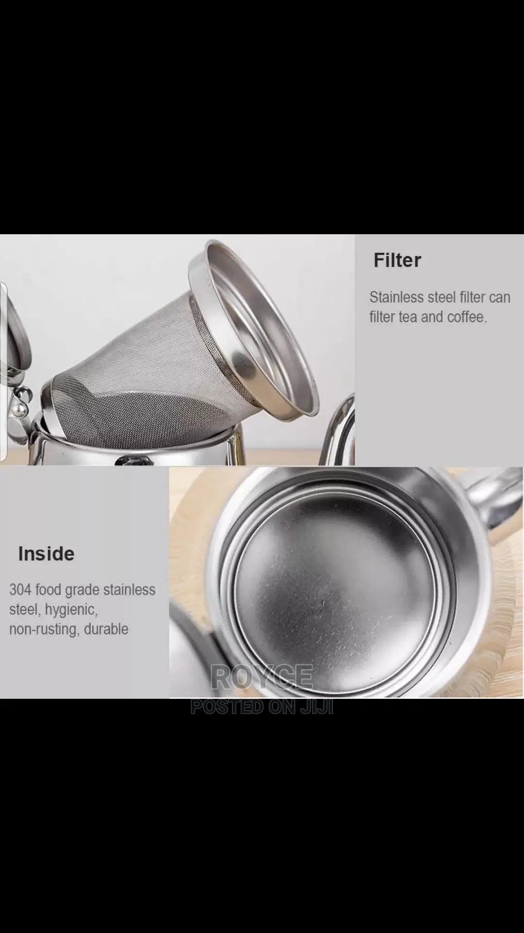 Stainless Steel Kettle With Filter _2L
