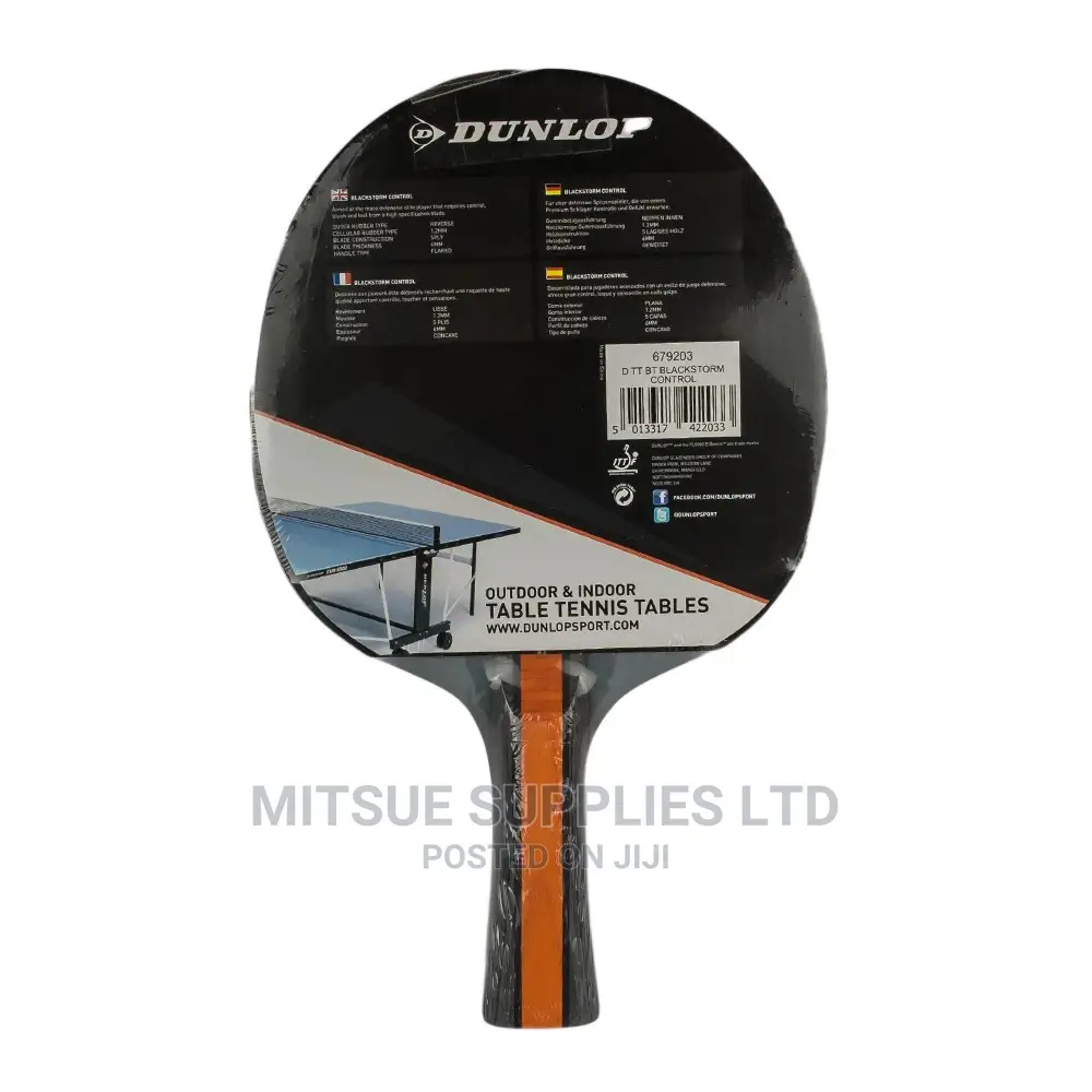 2 Table Tennis Bat Dunlop Black Storm Control 100