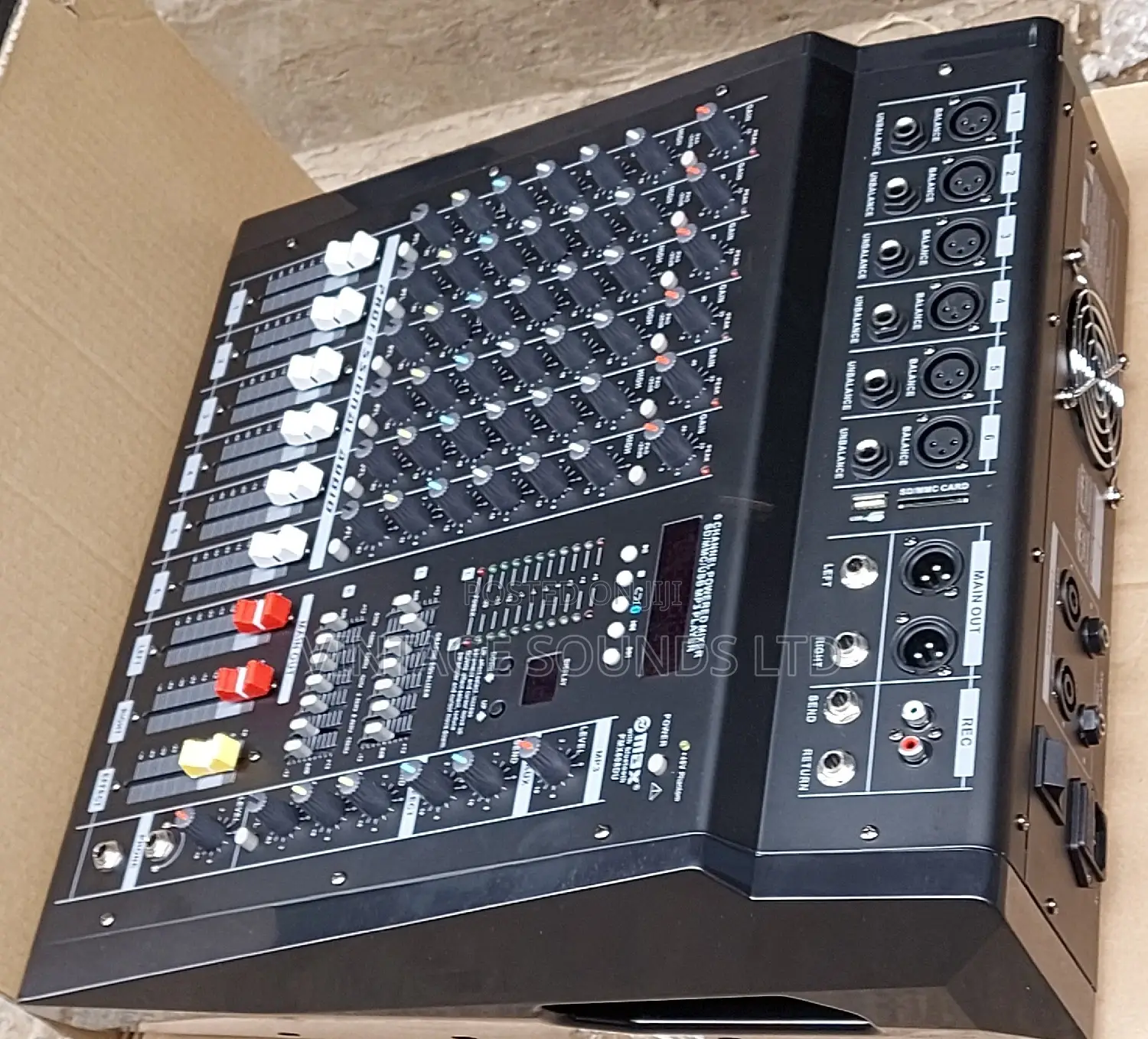 MAX PMX 608 Du 6 Channel Bluetooth Powered Mixer W/Usbsd