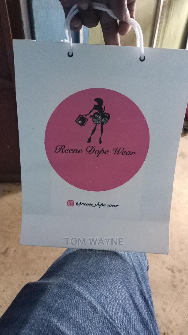 White and Brown Khaki Gift Bags - main view