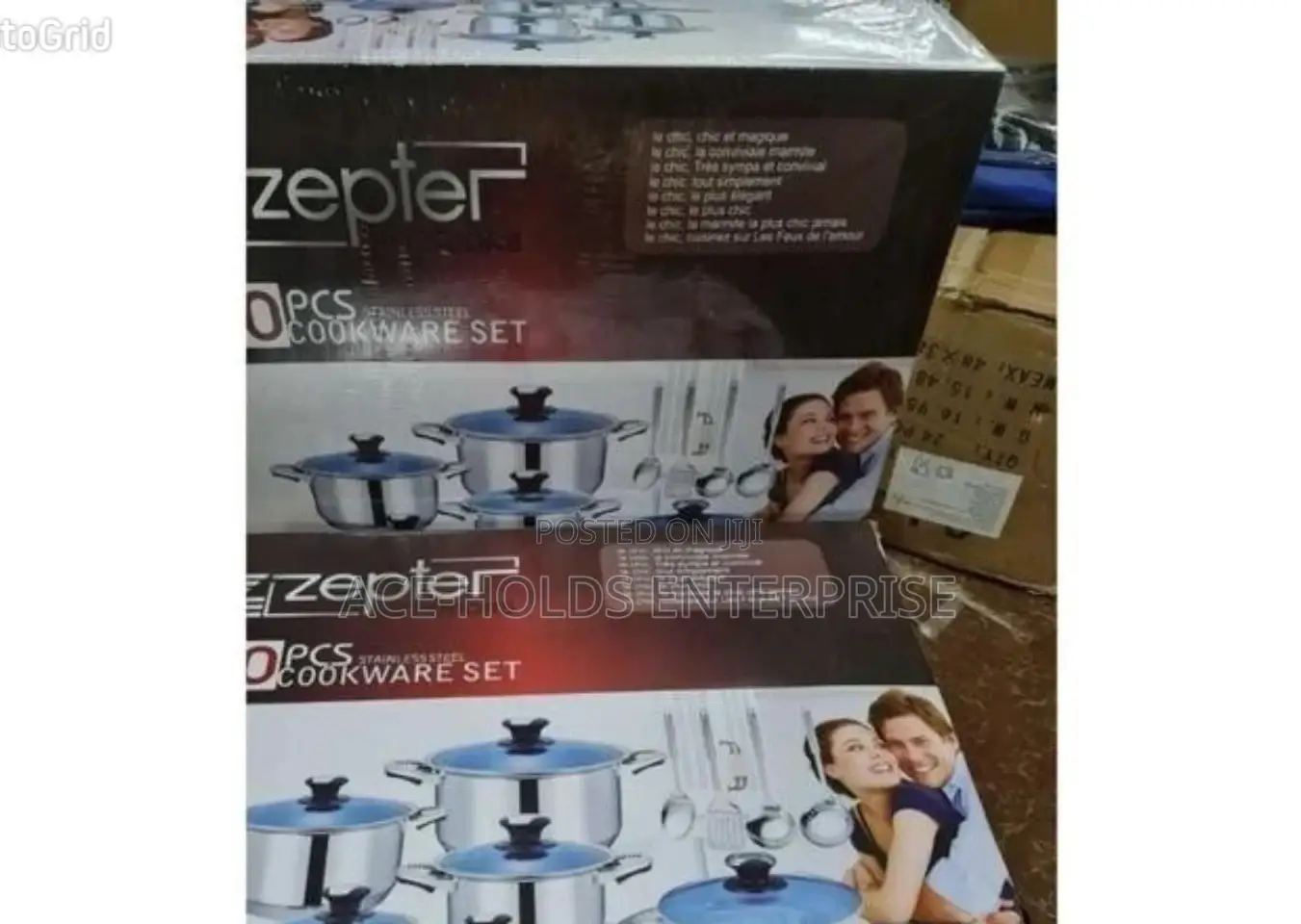 30 Pcs Stainless Cookware Set