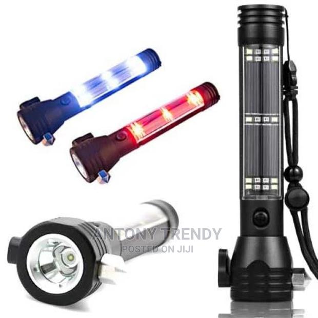 9 In 1 T6 LED Solar Power Flashlight 18650 Battery Torch - main view
