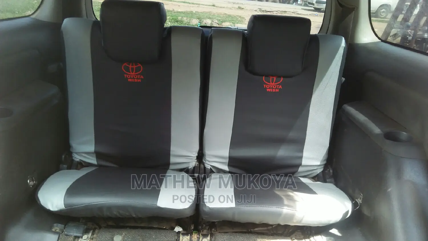 Black in Grey Car Seat Covers