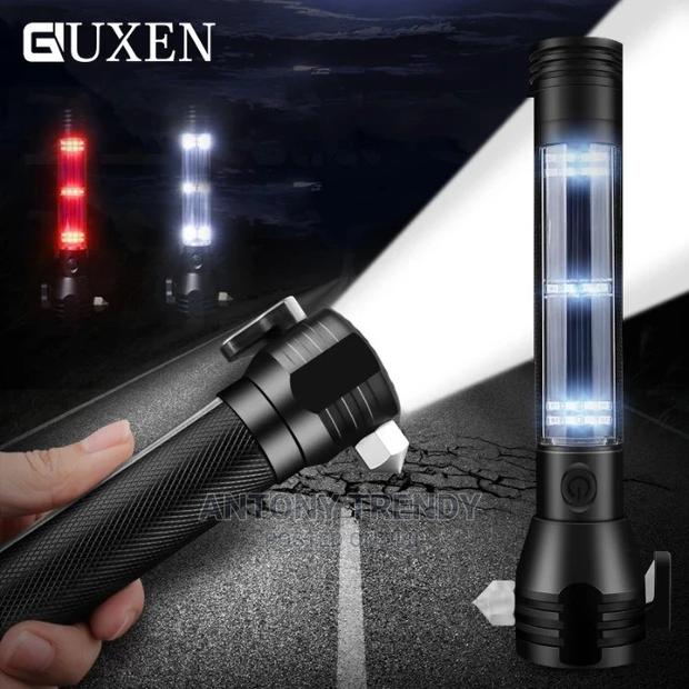 9-in-1 Multi-functional Flashlight With Solar Panel Charging