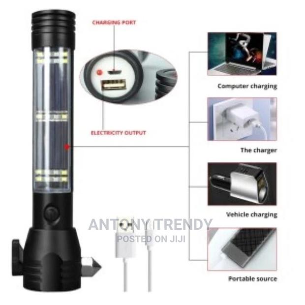 Solar Power LED Flashlight 9 in 1 Multifunctional