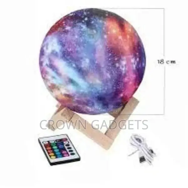 18CM 3D Printing Moon Lamp Galaxy Moon Light Kids Night Ligh